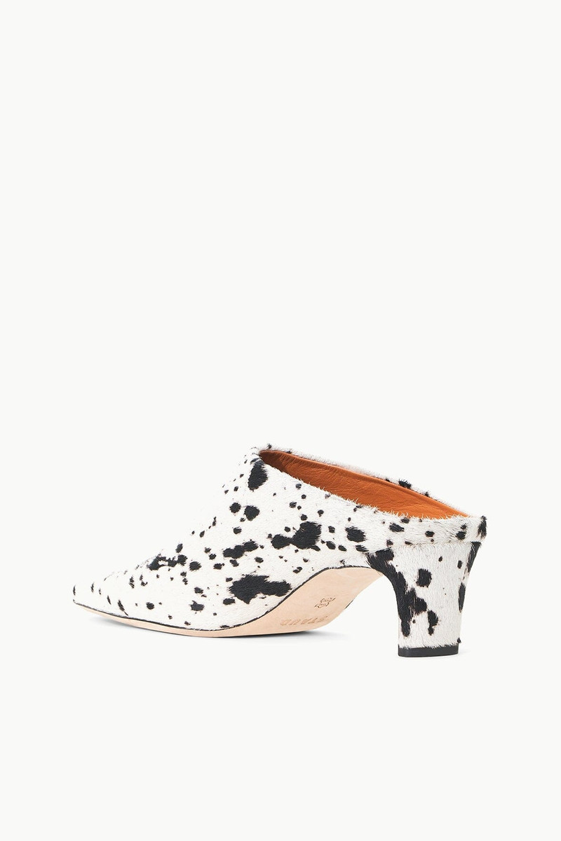 STAUD WALLY MULE BLACK & WHITE HAIRCALF 3