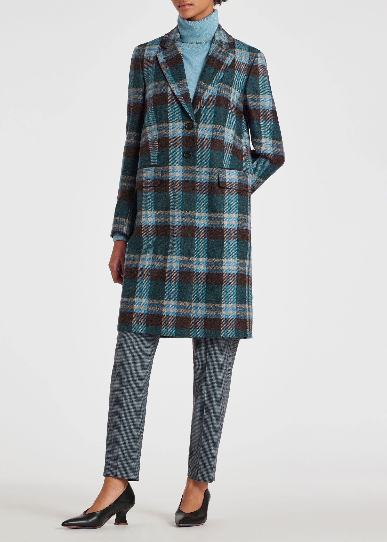 Tartan Wool Epsom Coat - 5