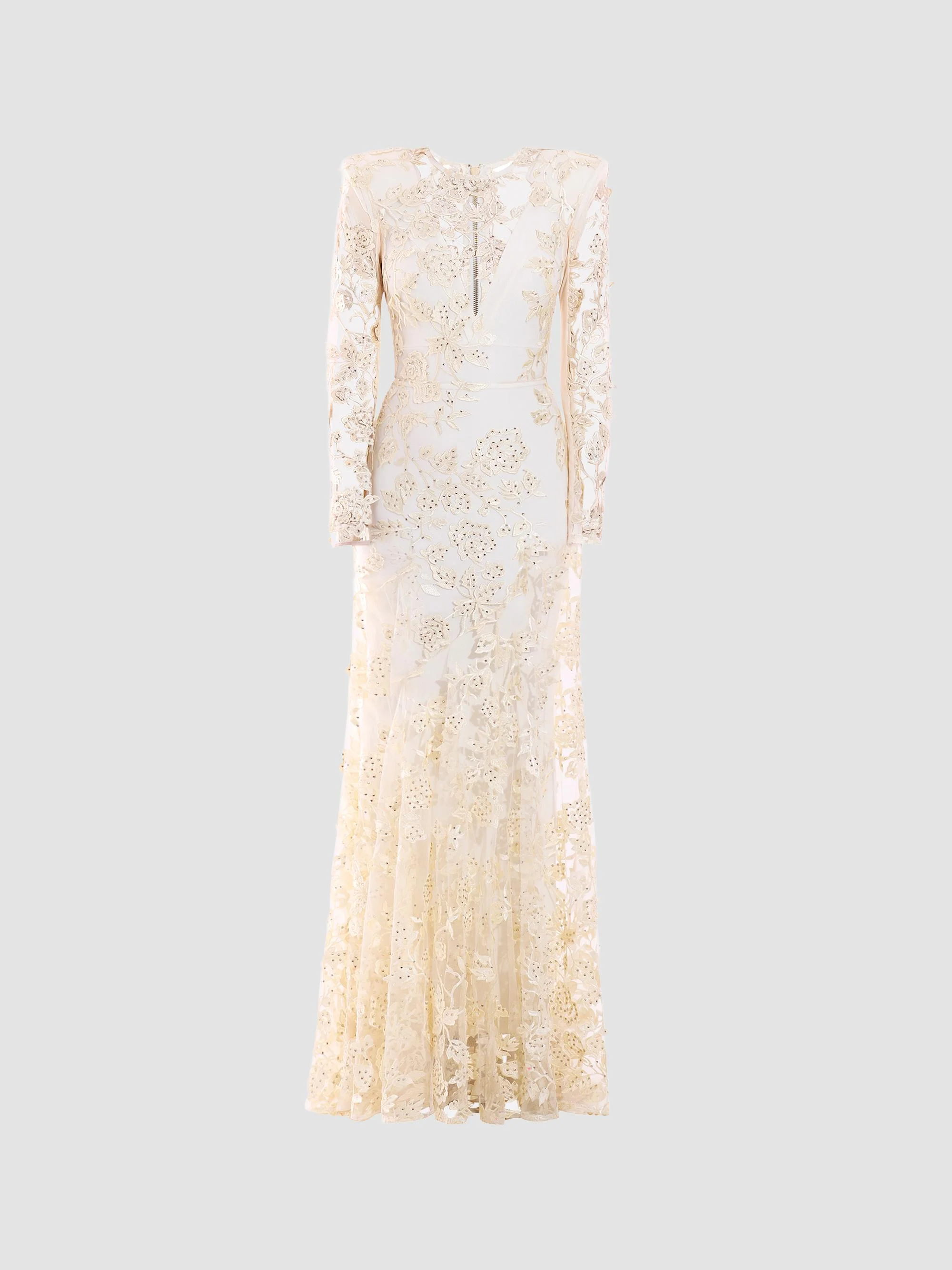 Women's Poetry Remains Sequin-Embellished Mermaid Gown - Ivory - 1