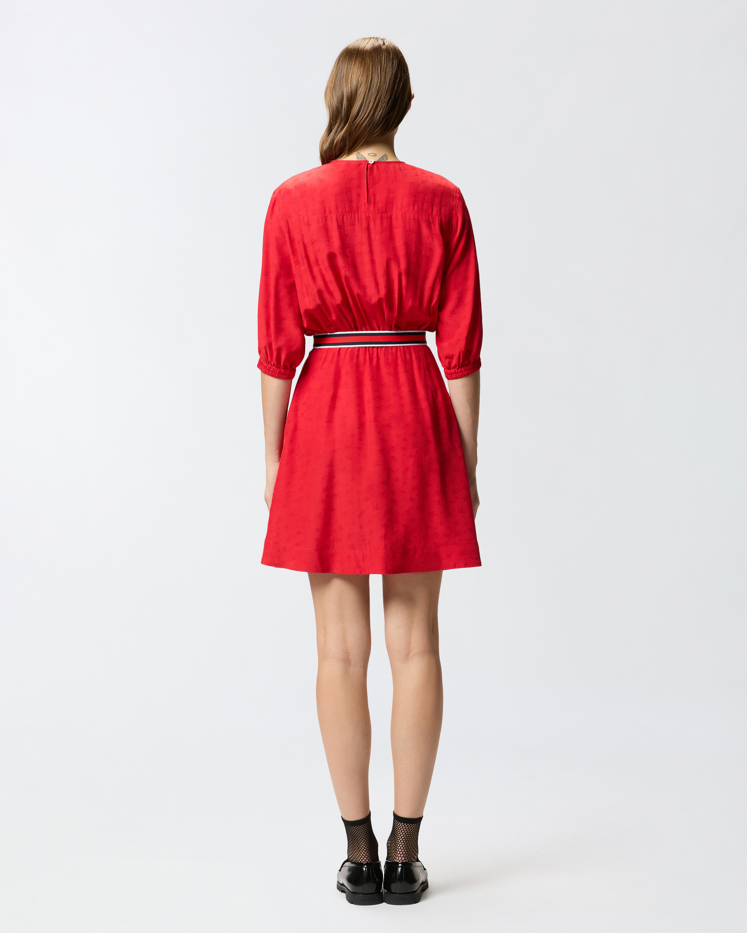 VISCOSE JACQUARD DRESS - 4