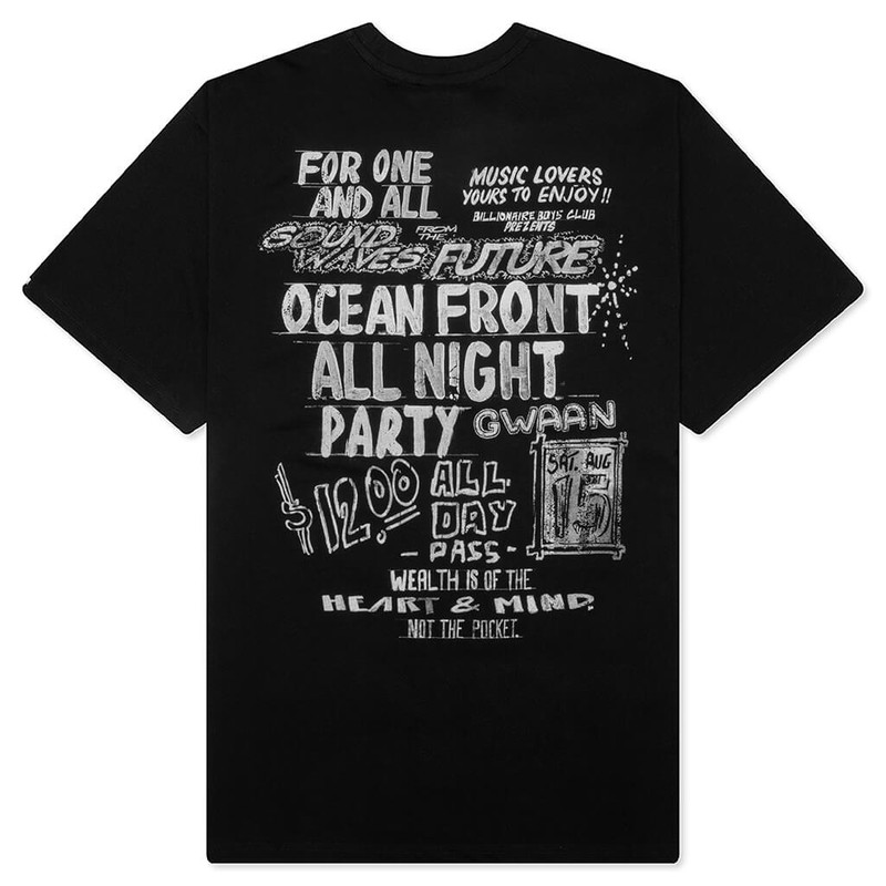 BILLIONAIRE BOYS CLUB PARTAY OVERSIZED TEE - BLACK outlook