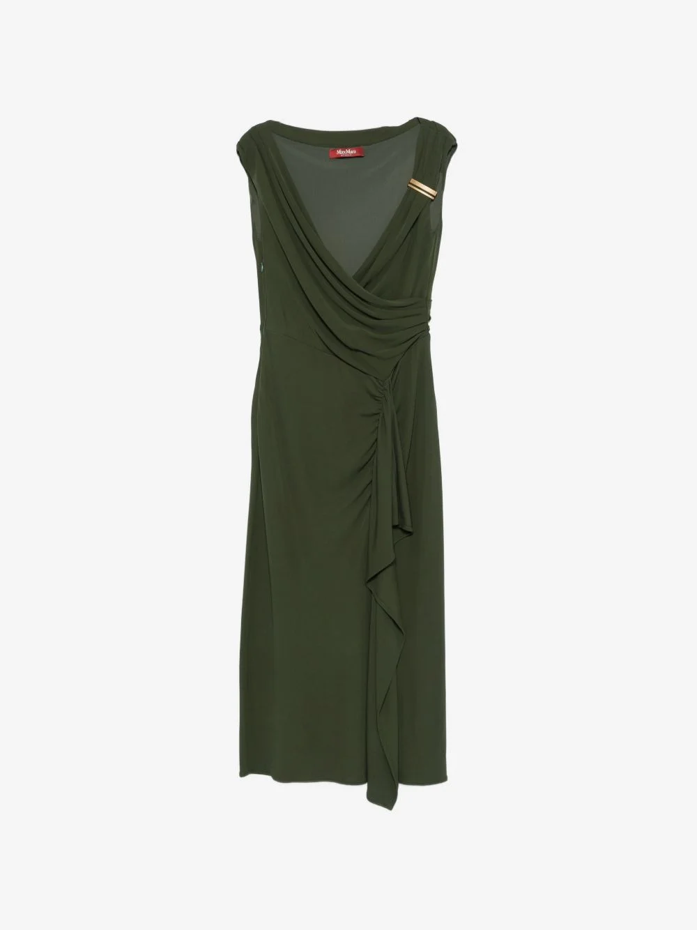 Taureo draped ruffled midi dress - 1