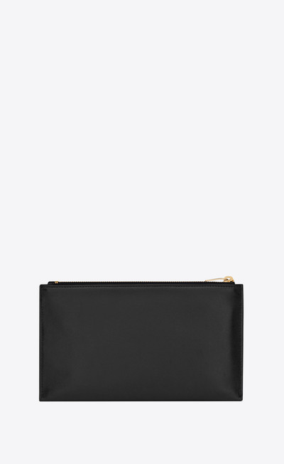 SAINT LAURENT tiny monogram bill pouch in shiny leather outlook