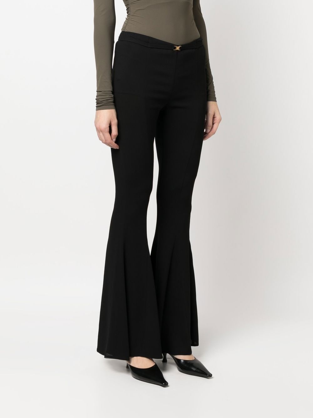 mid-rise flared trousers - 3