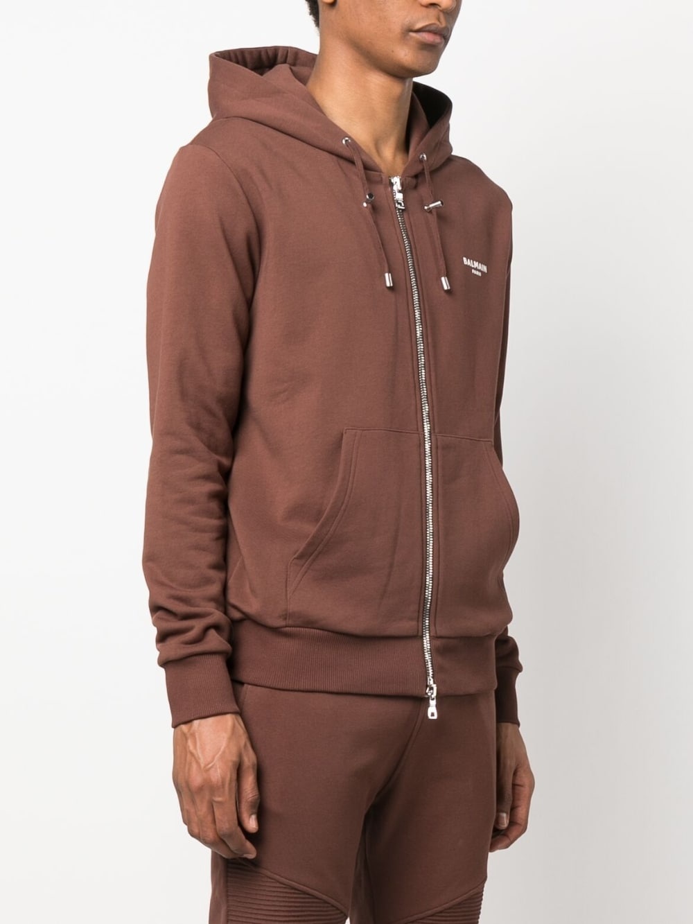 logo-print drawstring hoodie - 3