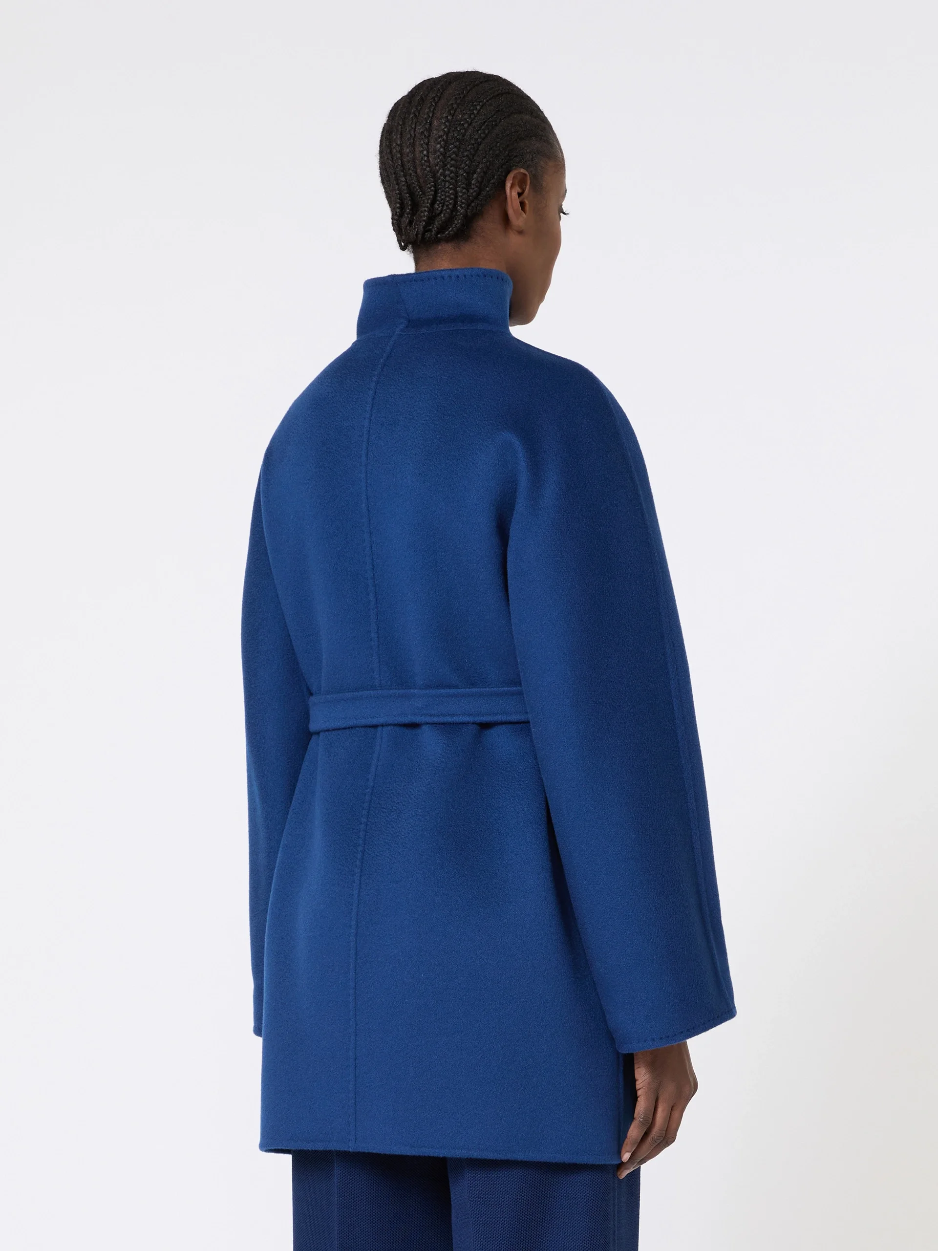 Max Mara EDILE Camel wrap coat - CHINA BLUE - 1081076106033