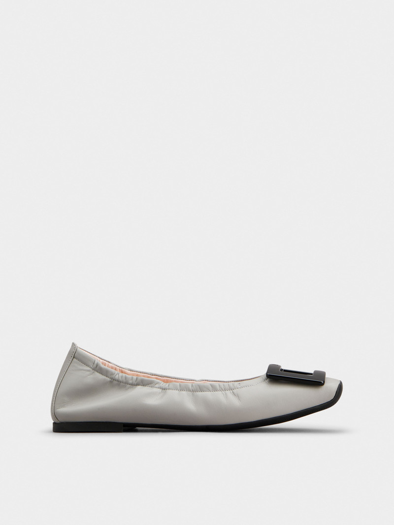 Viv' Pockette Lacquered Buckle Ballerinas in Nappa Leather 1