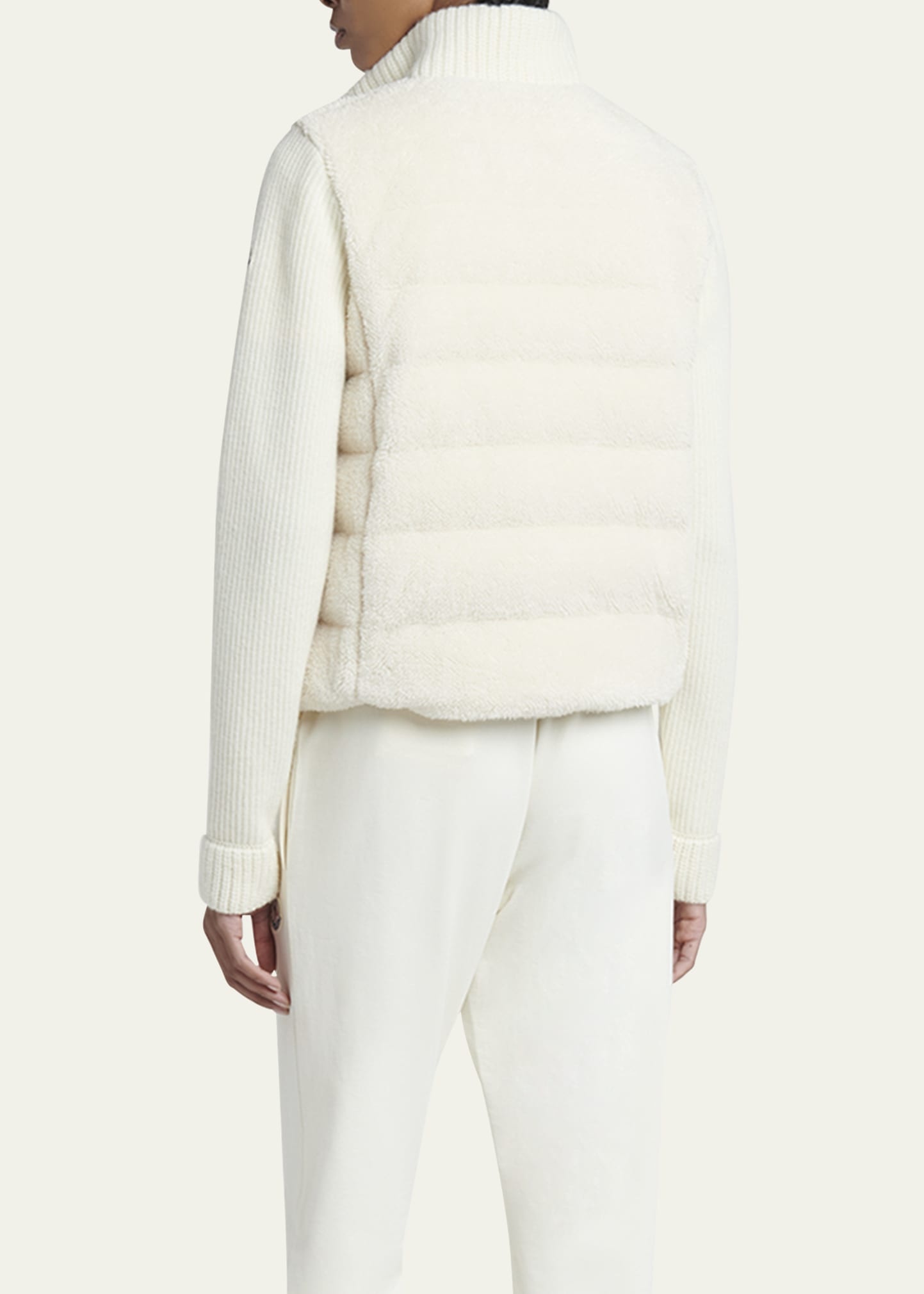Quilted Combo Zip-Front Cardigan - 3