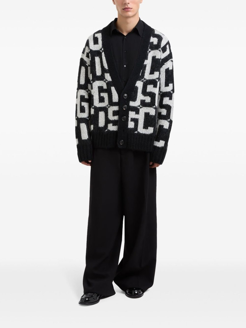 GCDS monogram-print cardigan outlook