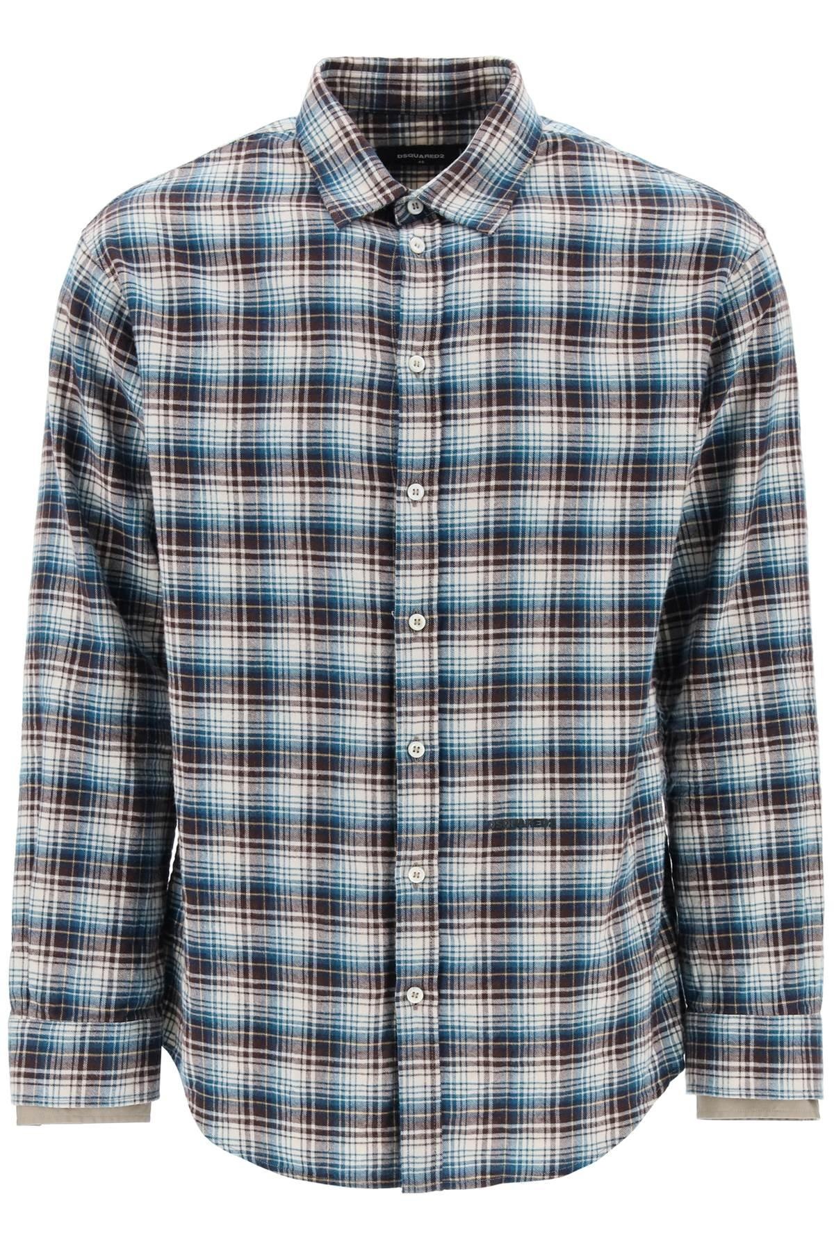 Check shirt with layered sleeves - 1