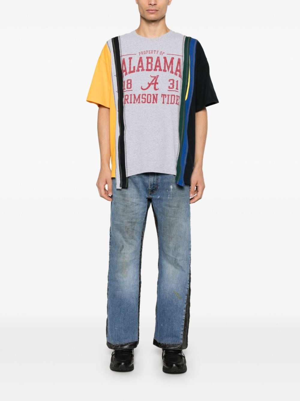 contrasting-trim jeans - 2