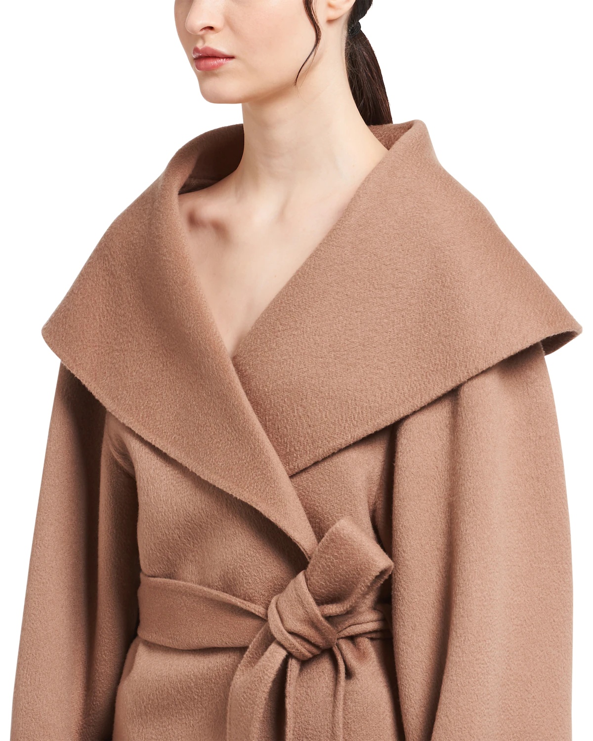 Single-breasted cashmere velour coat - 5