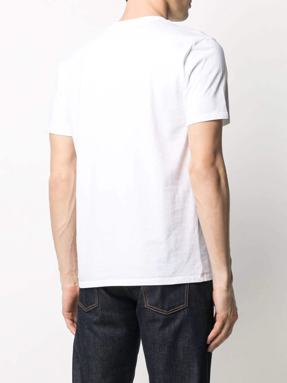 logo-embroidered one pocket T-shirt - 4