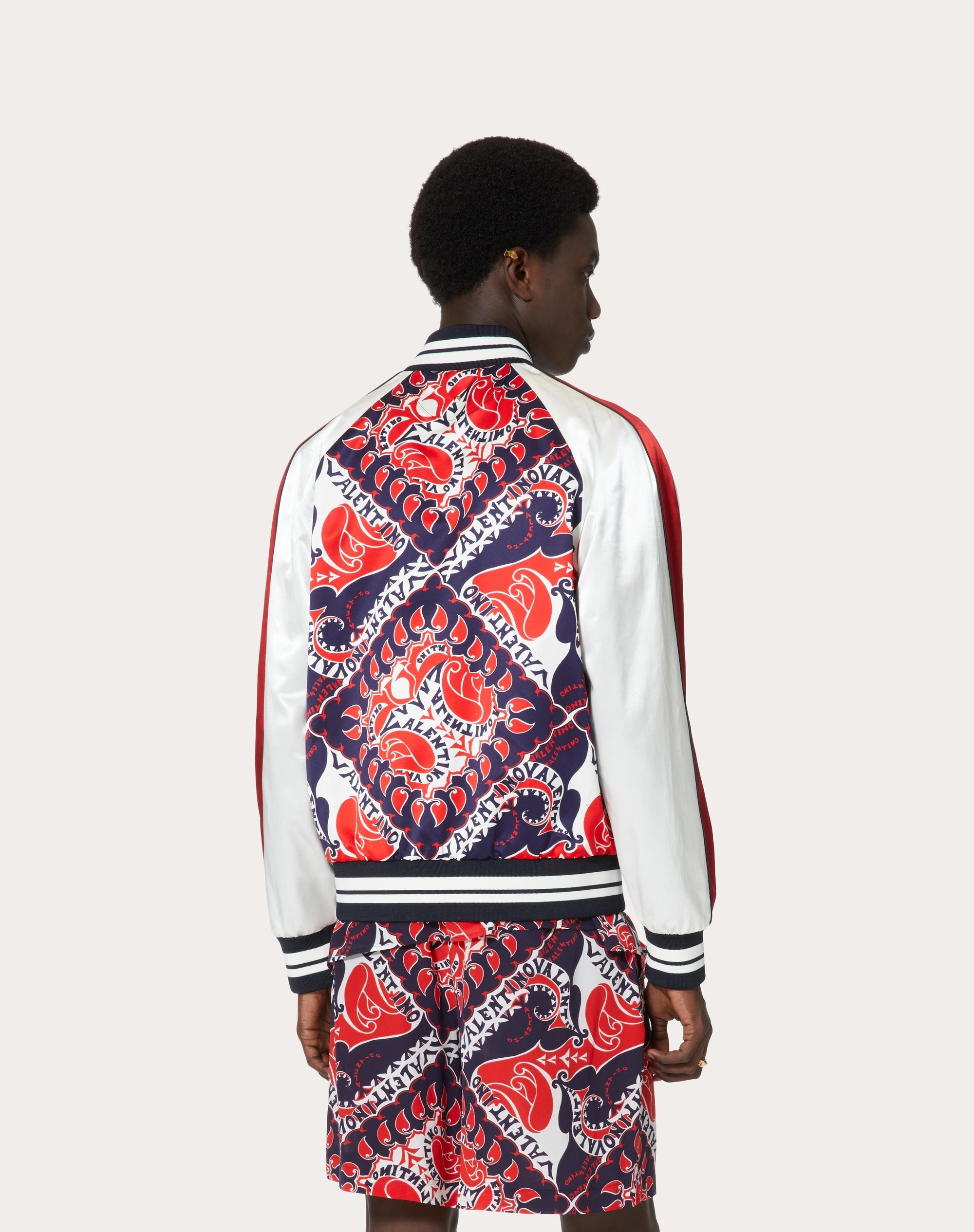 ARCHIVE MANIFESTO BANDANA PRINT VISCOSE AND COTTON BOMBER JACKET - 4