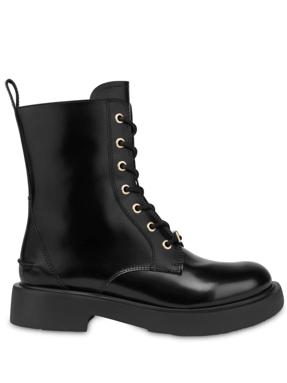 lace up leather boots - 1