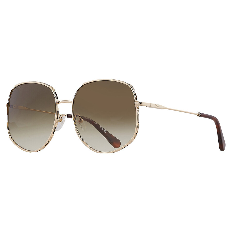 Salvatore Ferragamo Green Gradient Oval Ladies Sunglasses SF277S 723 61 - 3