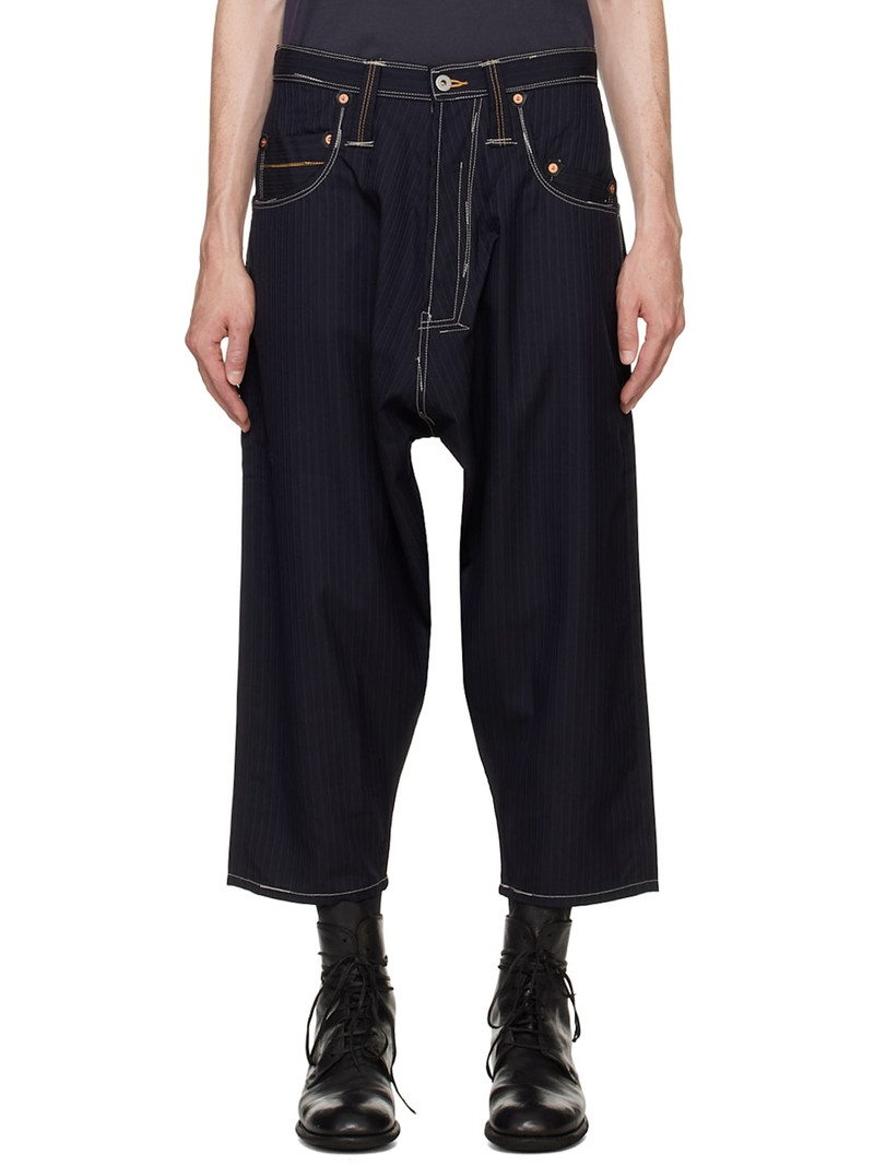 Navy Levi's Edition Pinstripe Wool Trousers 1