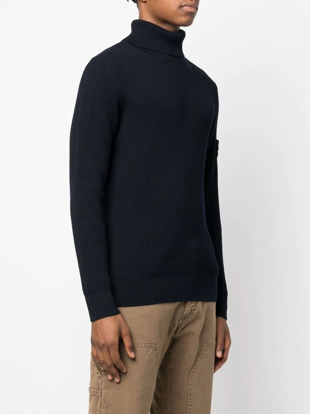 compass-patch rollneck jumper - 3