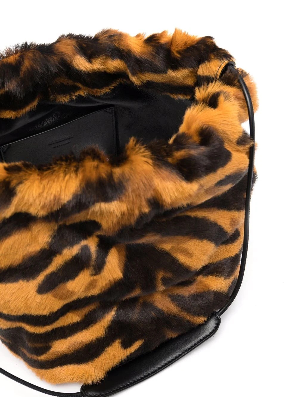 tiger-print drawstring crossbody bag - 5