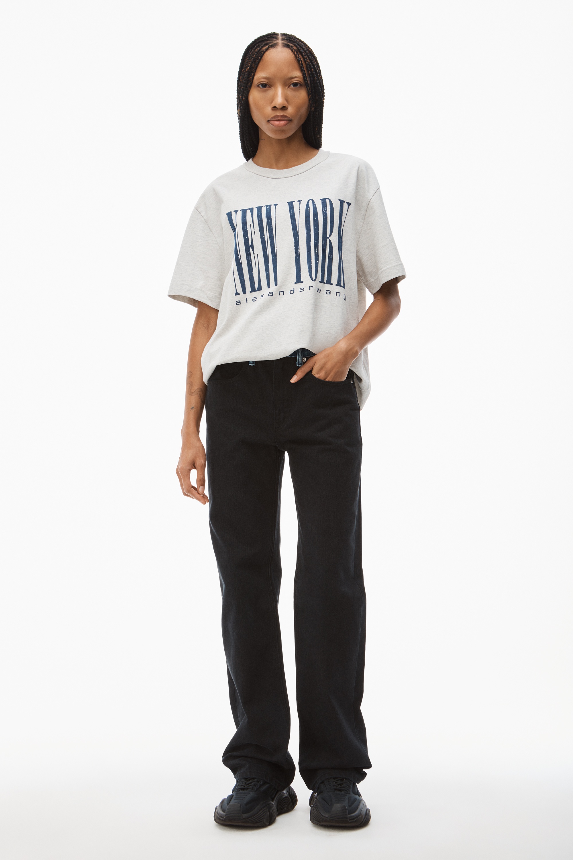 NY PUFF GRAPHIC TEE IN COMPACT JERSEY - 6