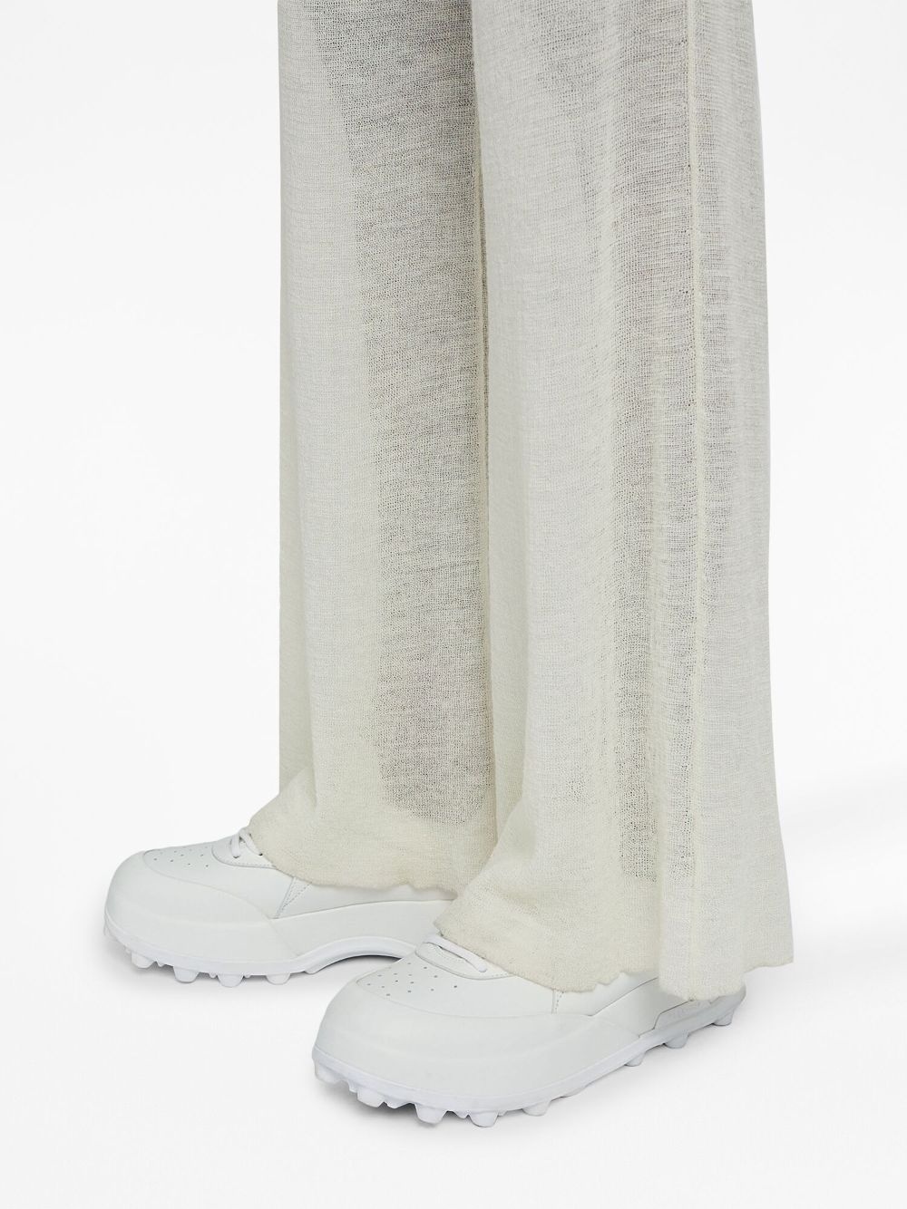 tonal leather sneakers - 4