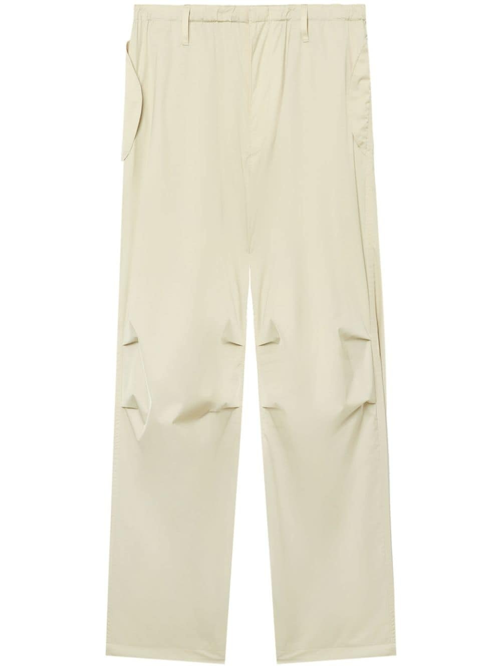 straight-leg satin trousers - 1