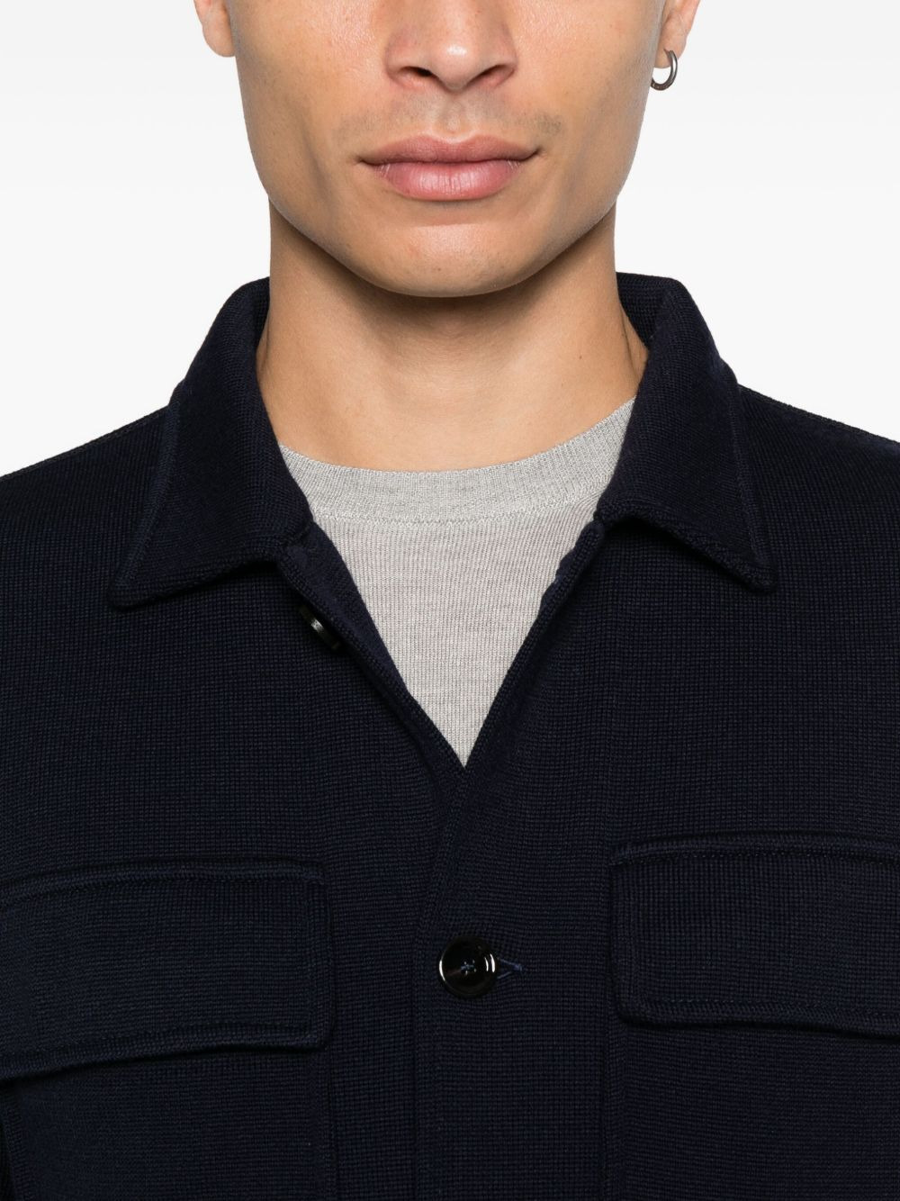 patch-pocket button-front jacket - 5