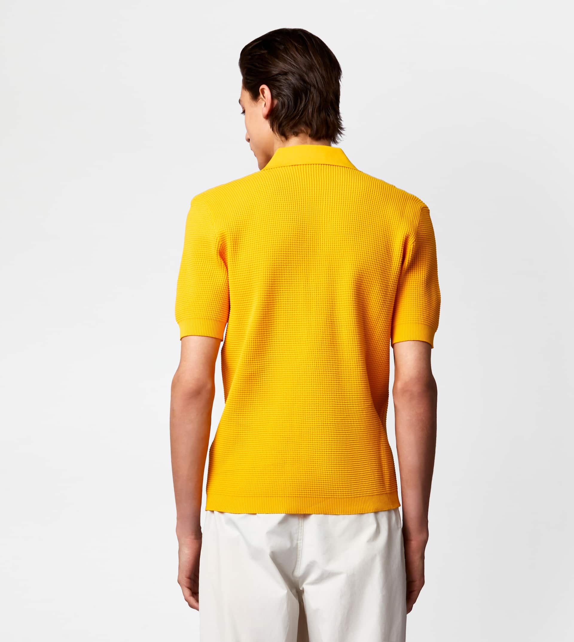 POLO SHIRT IN KNIT - YELLOW - 5