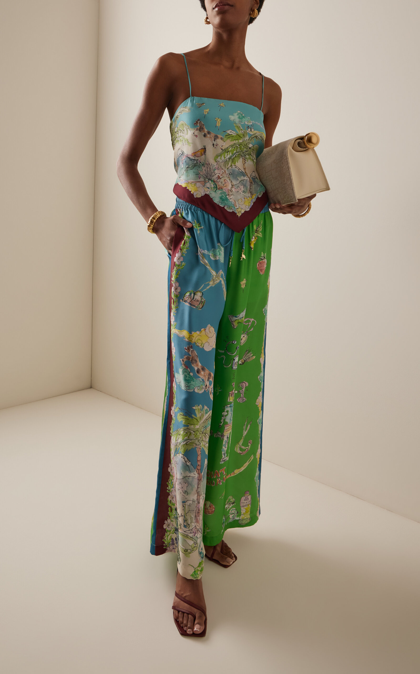 Daria Silk Wide-Leg Pants multi - 2