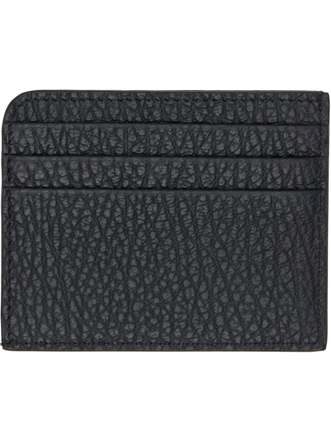 Black Four Stitches Card Holder - 2