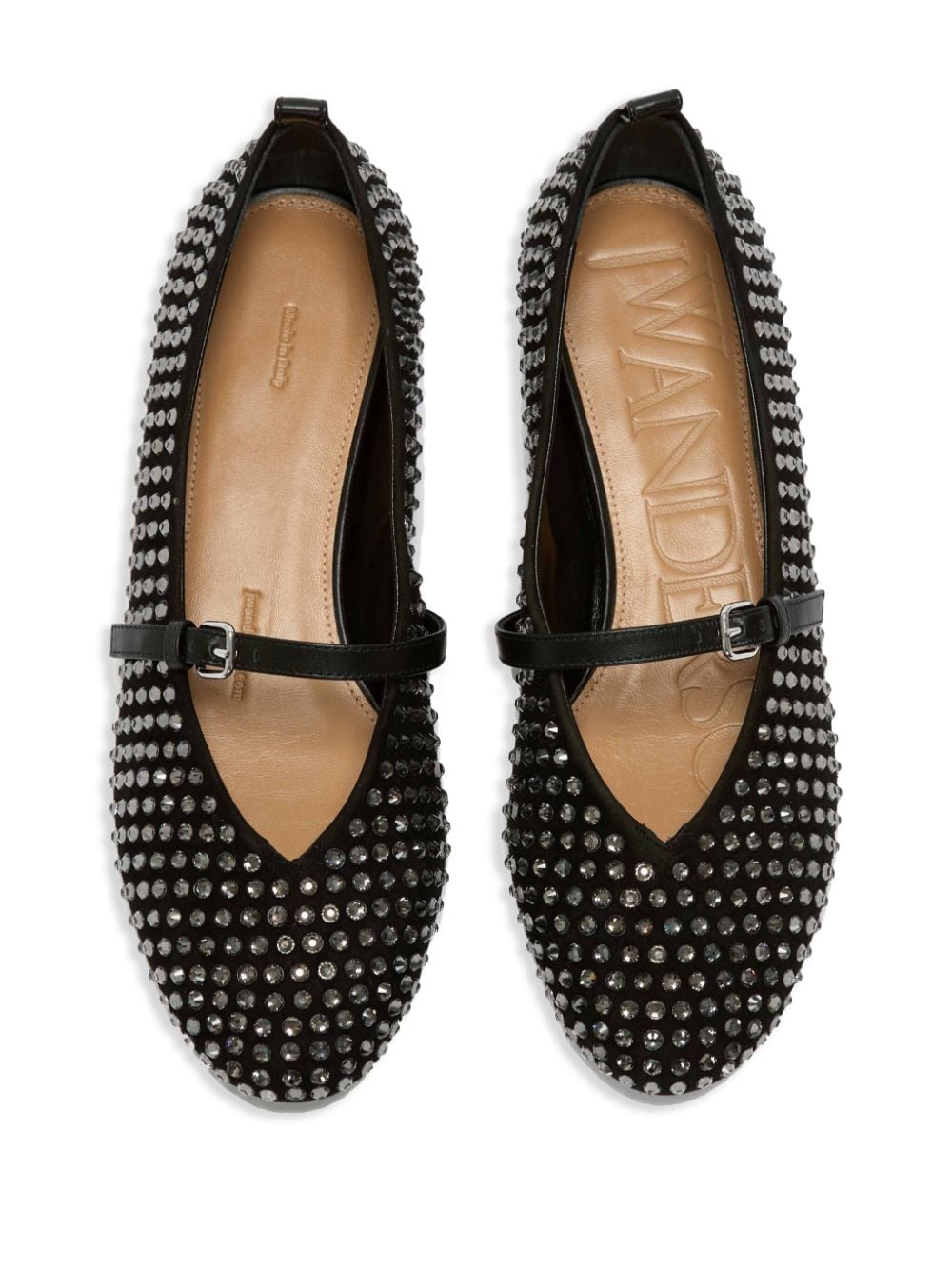 crystal-embellished ballerina shoes - 4