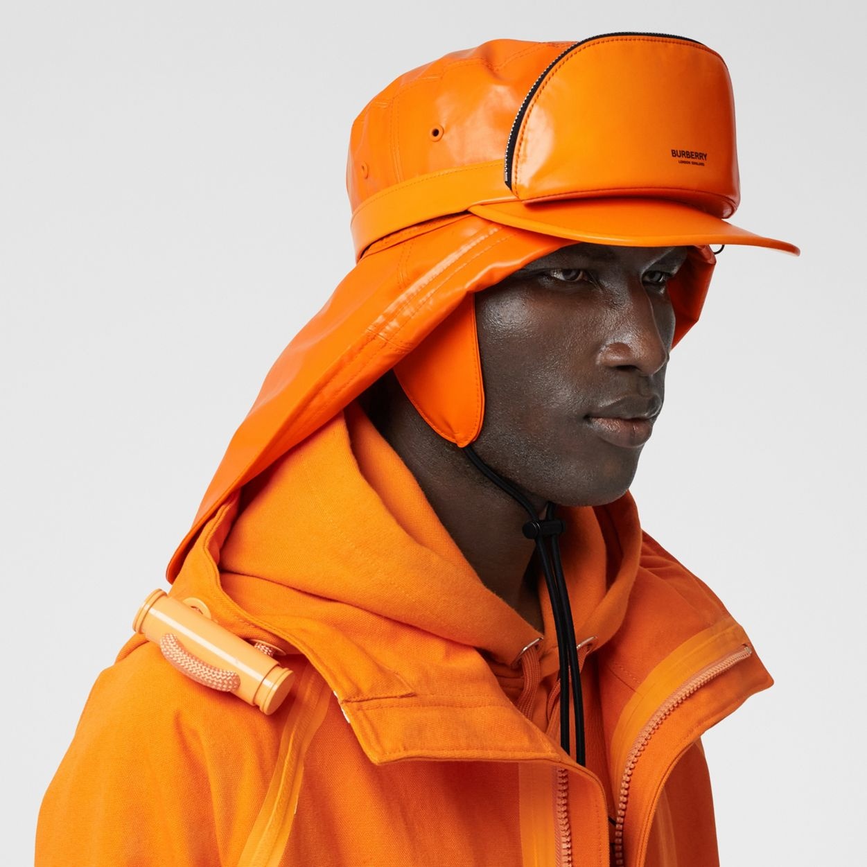 Rubberised Cotton Visor with Detachable Zip Pocket - 5
