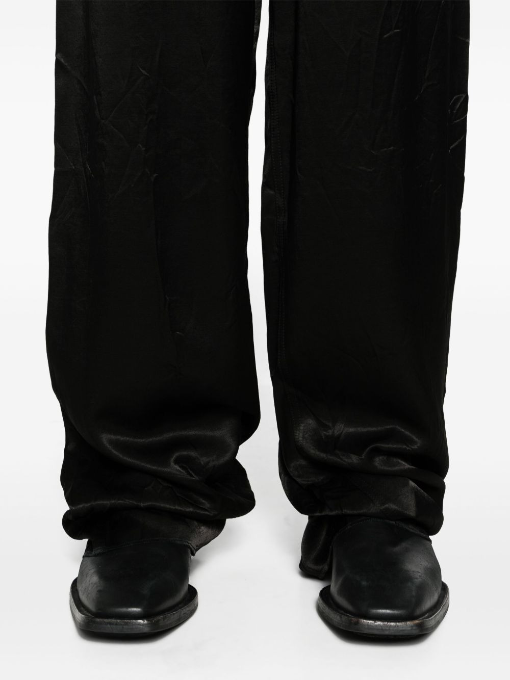 mirror-satin baggy trousers - 6