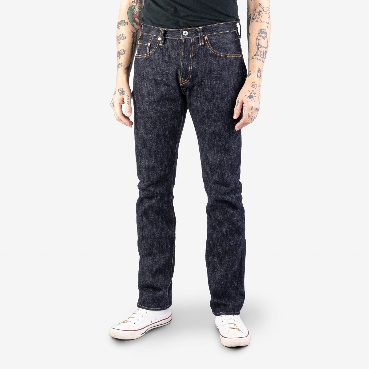IH-555S-SLB 16oz Slubby Selvedge Denim Super Slim Cut Jeans - Indigo - 2