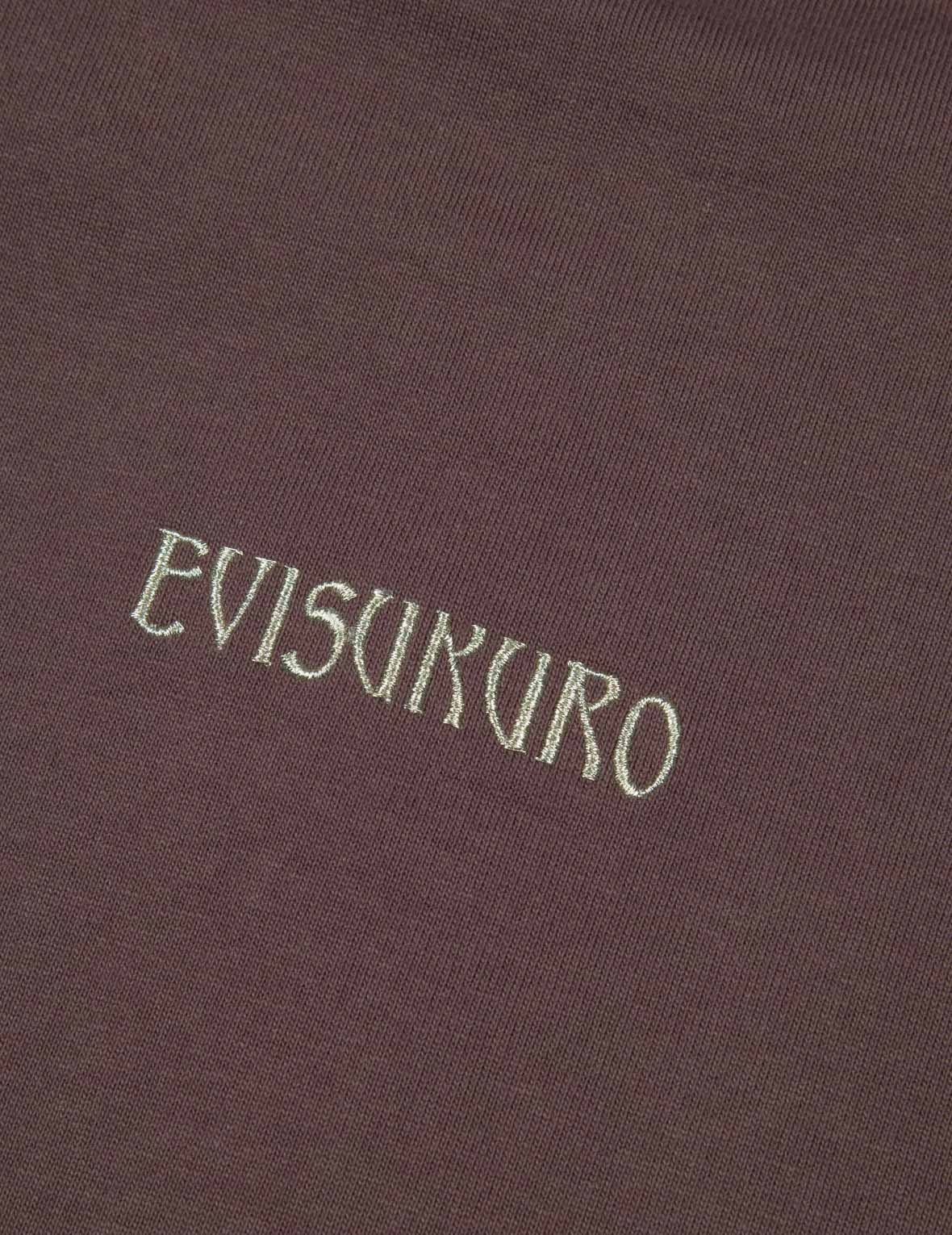 Rock-textured Print and Logo Embroidery Loose Fit T-shirt - 8