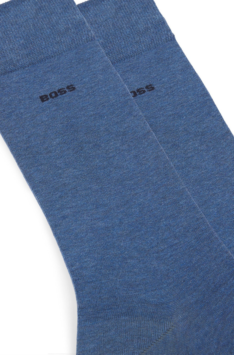 BOSS TWO-PACK OF REGULAR-LENGTH SOCKS IN A MERCERIZED-COTTON outlook