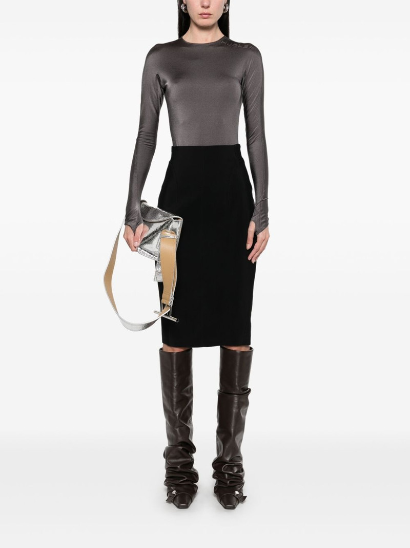 MUGLER logo-embossed bodysuit outlook