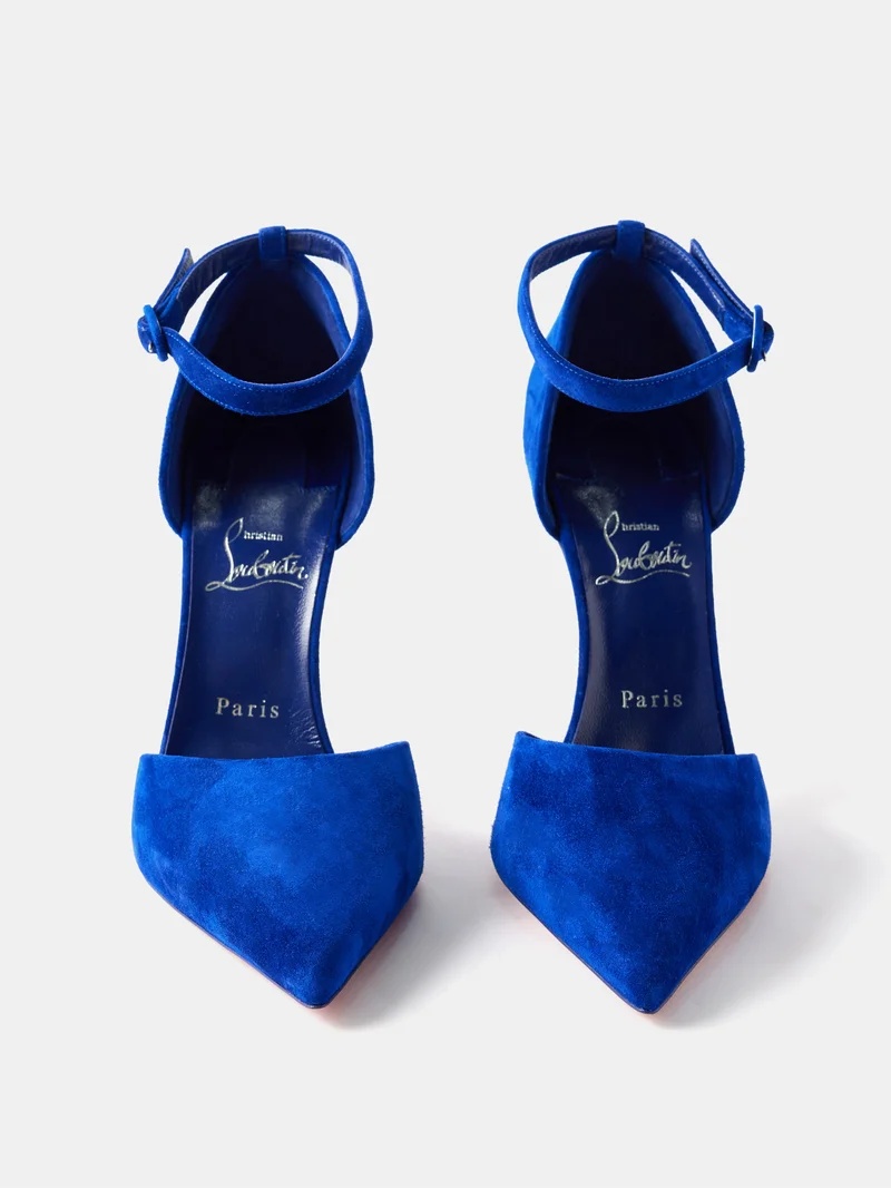 Blue Christian Louboutin Bridal Shoes