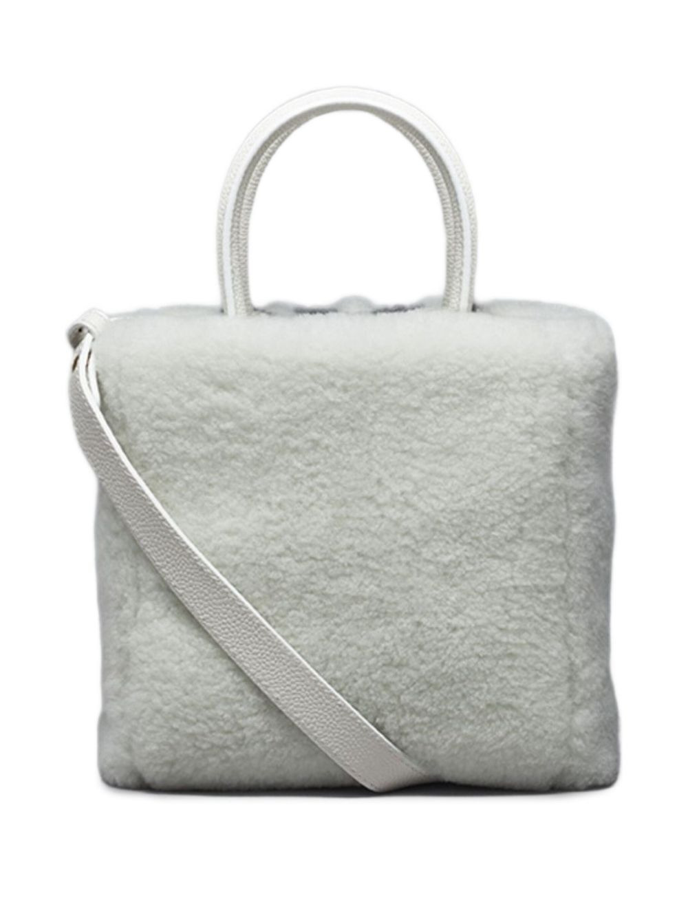 shearling stripe tote bag - 2