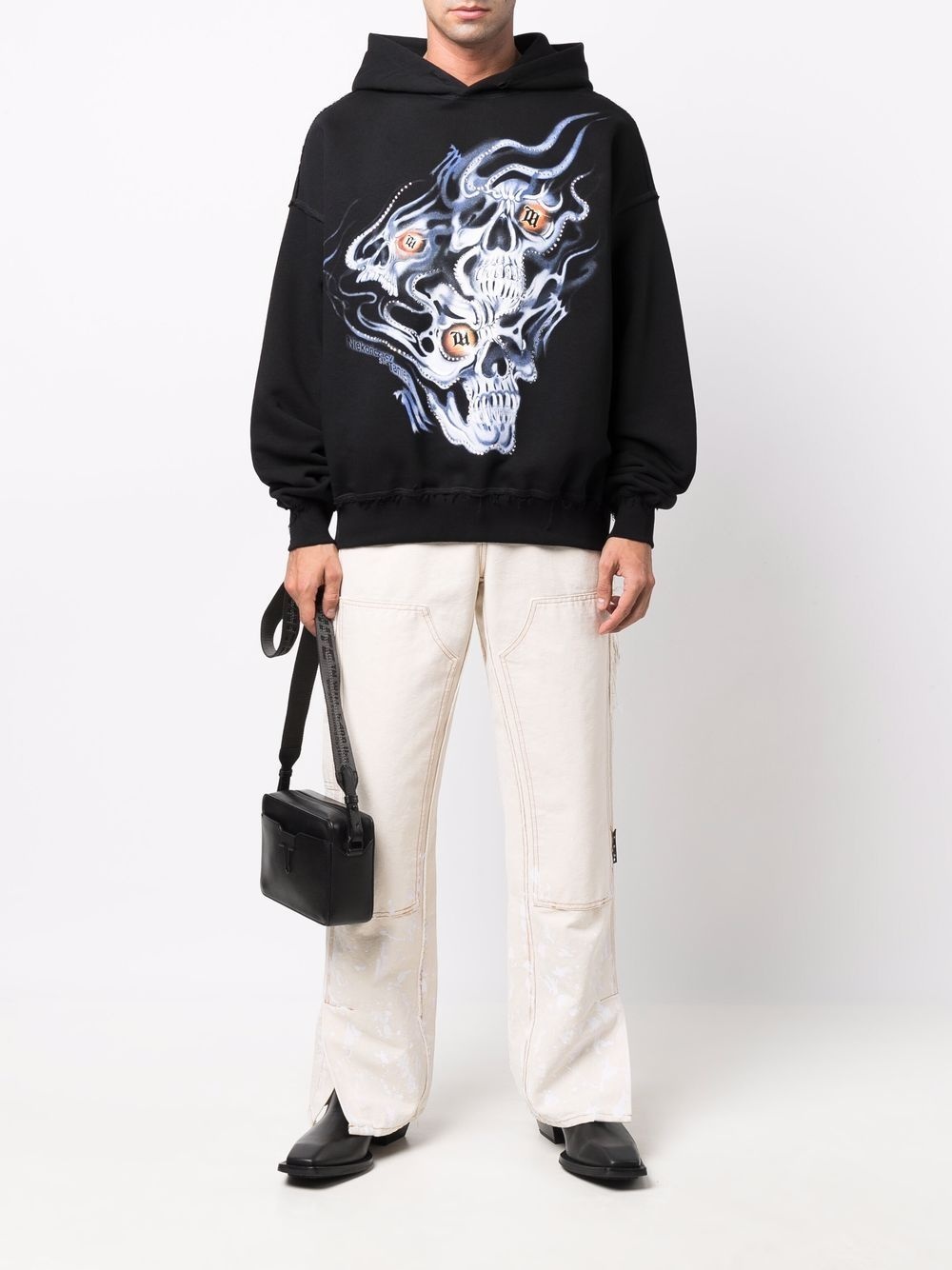 graphic-print organic cotton hoodie - 2