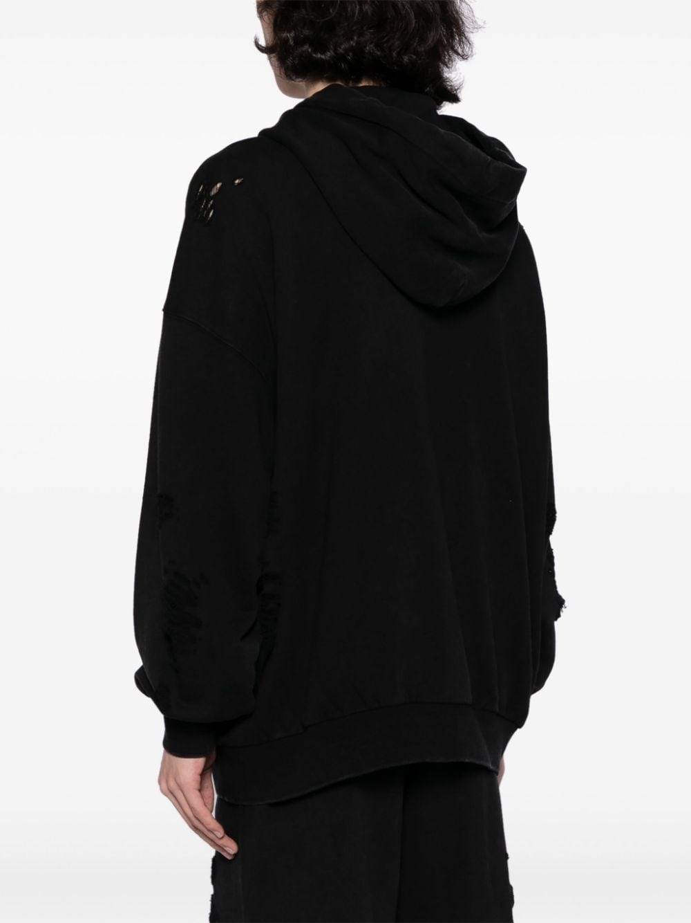 logo-appliquÃ© cotton hoodie - 4