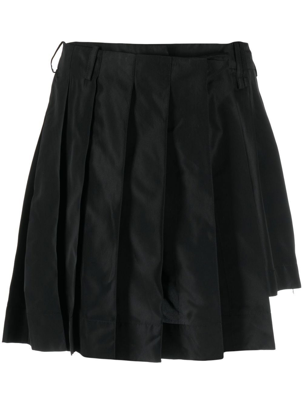 high-waisted asymmetric-hem skirt - 1