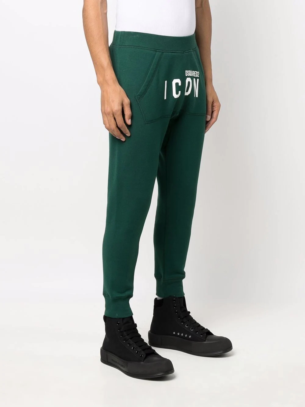 cropped Icon-print track pants - 3