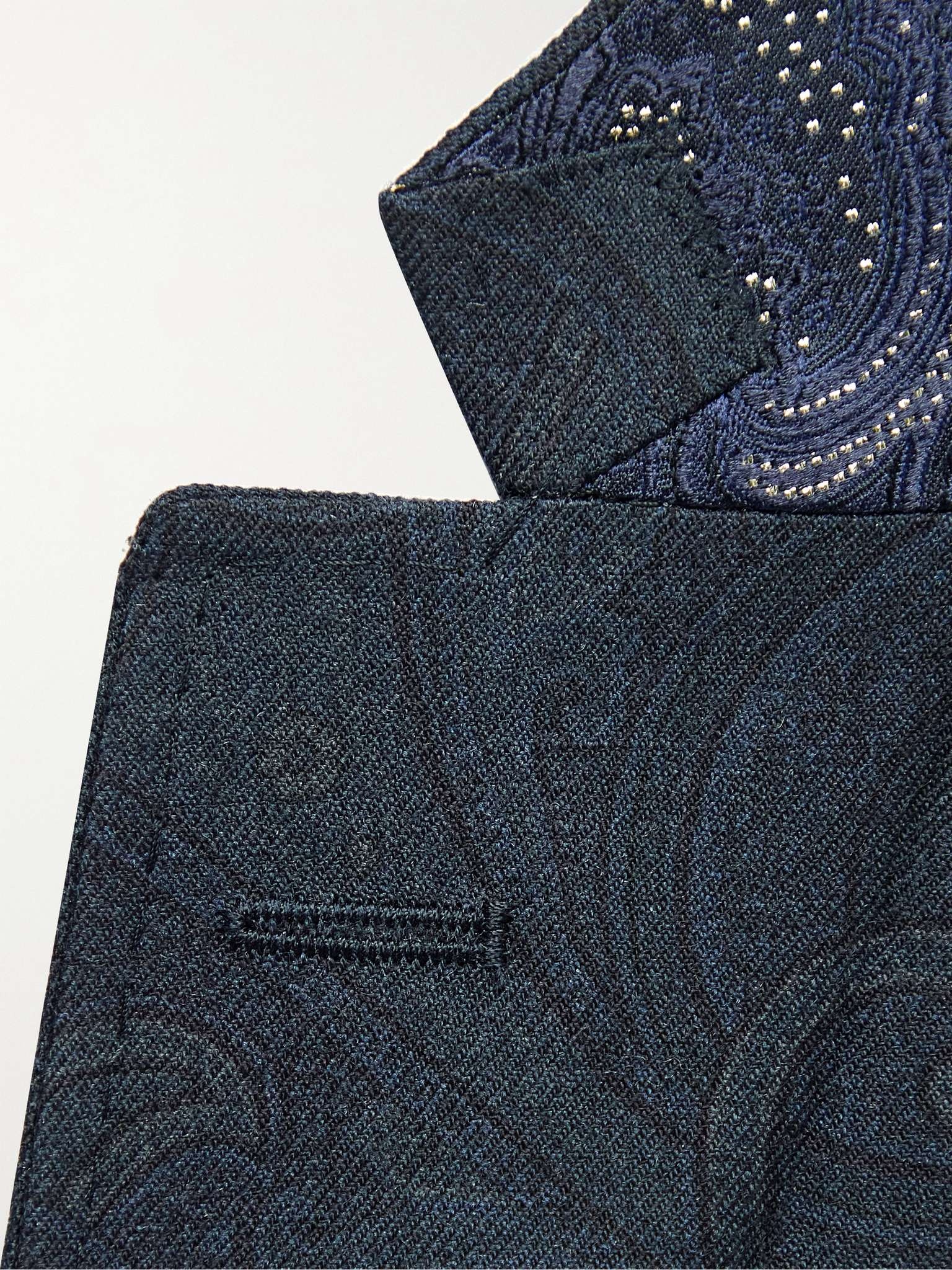 Slim-Fit Paisley-Print Wool-Twill Blazer - 3