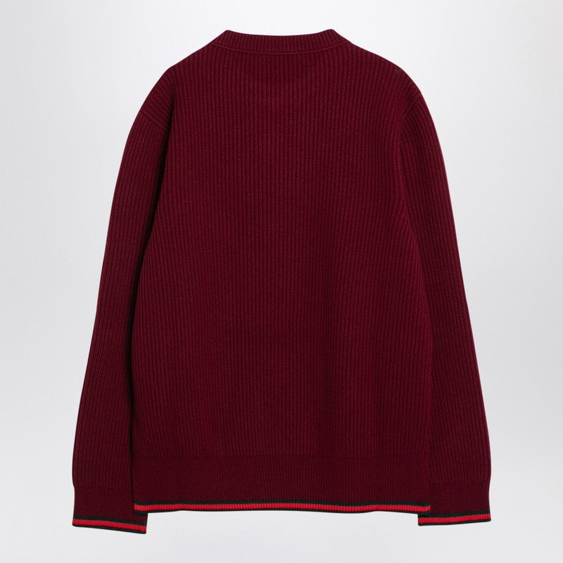 Gucci Burgundy Wool And Cashmere Jumper Men - 2