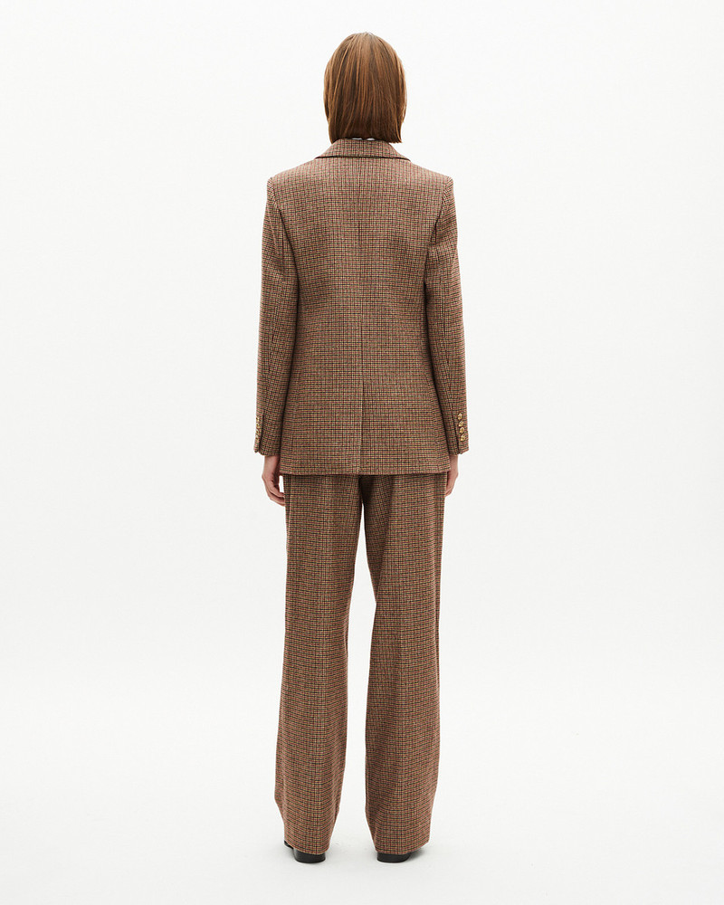 CAMEL HOUNDSTOOTH TAILORED JACKET 4