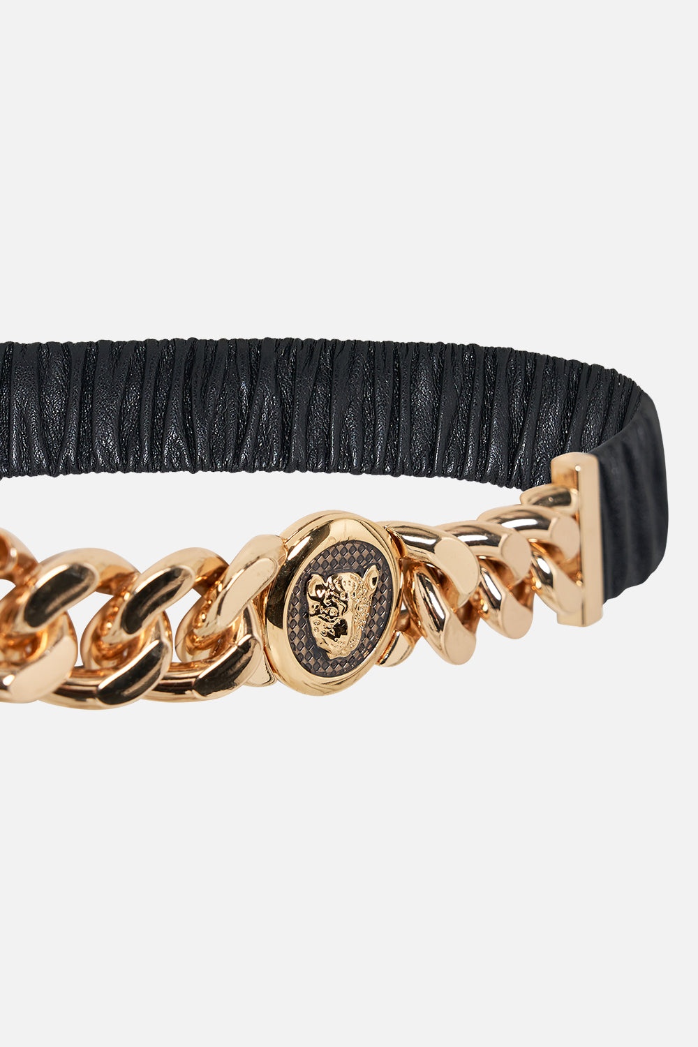 LEOPARD BUTTON ELASTIC BELT - 2