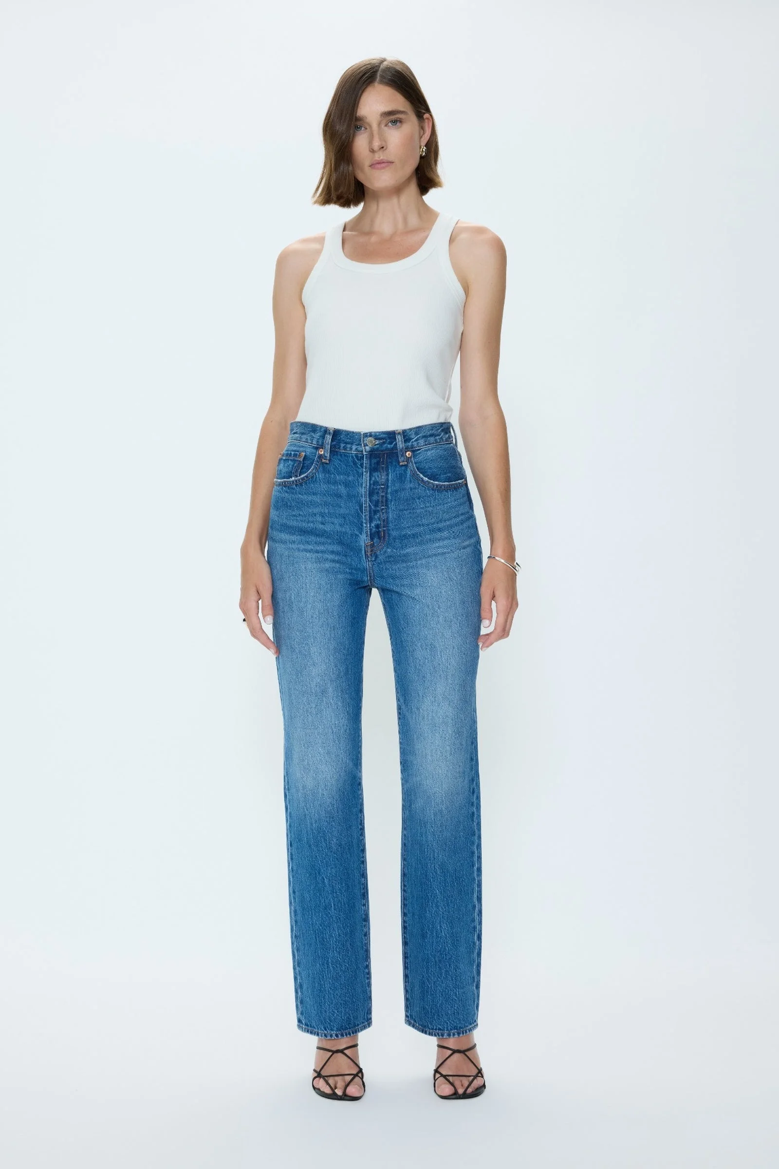 CASSIE SUPER HIGH RISE STRAIGHT JEAN - CAPRI - 1