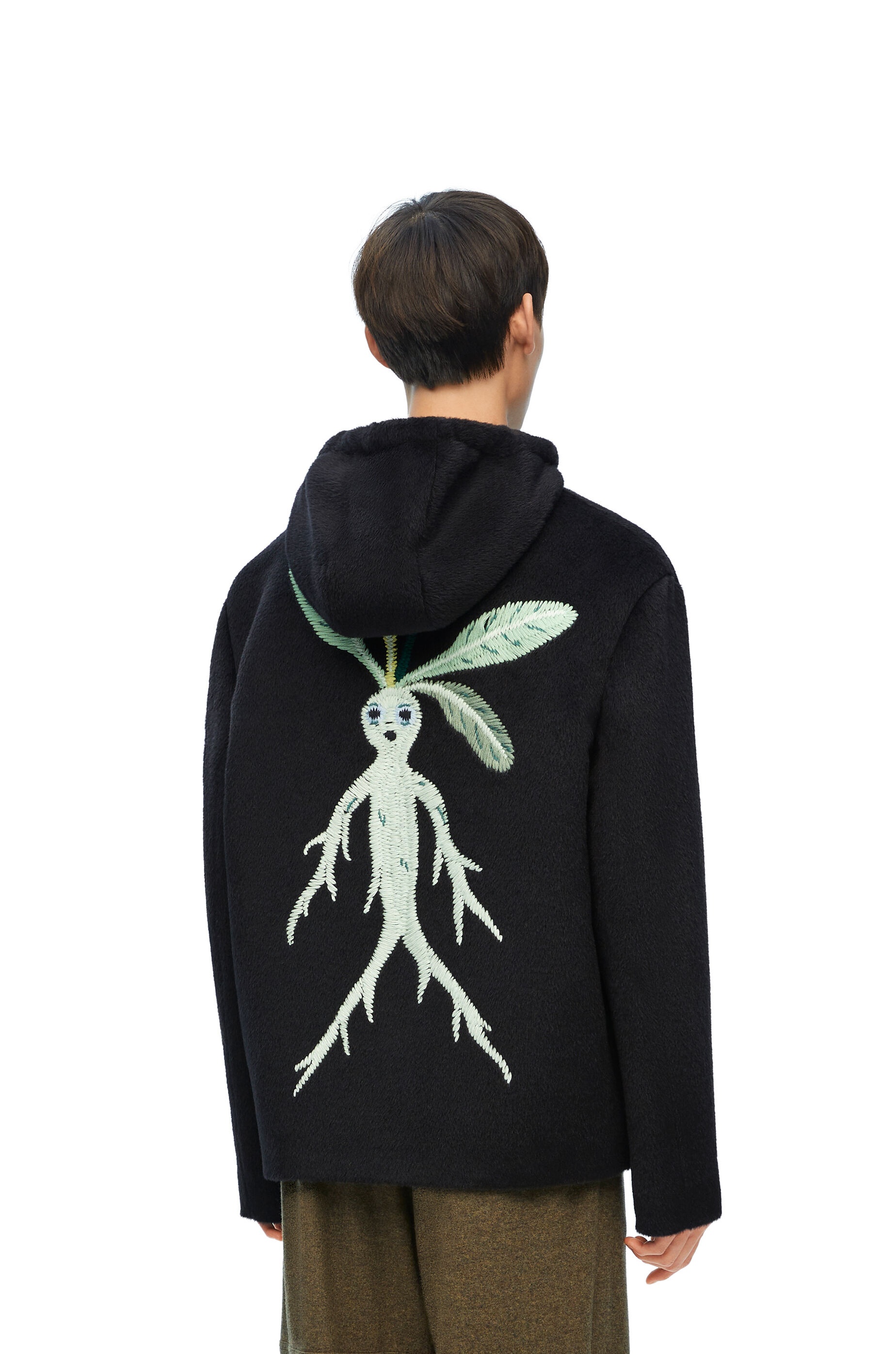 Hooded jacket in lama and wool - 4