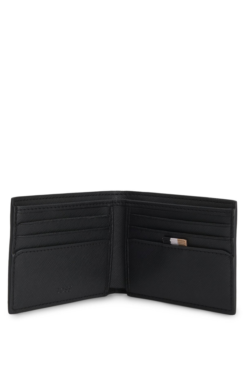 BOSS STRUCTURED BILLFOLD WALLET WITH LOGO TRIM outlook